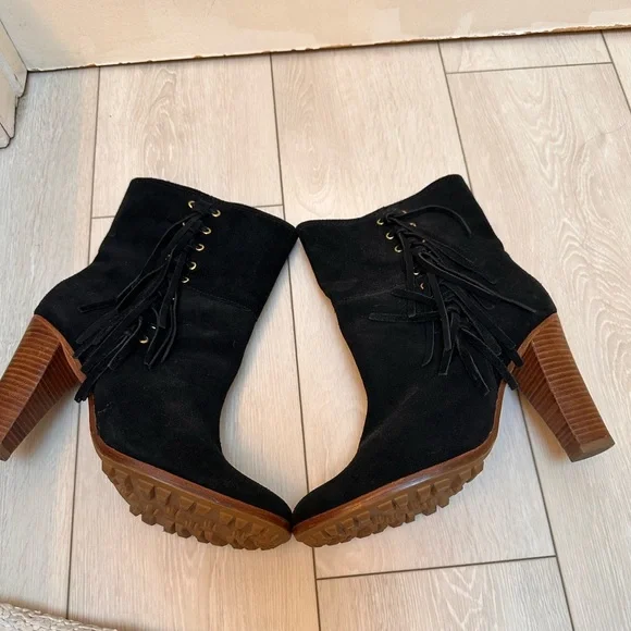 COACH Tamsin Black Suede Booties, Size 10 never worn - Picture 9 of 10